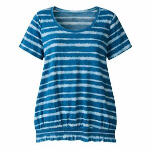 Lane Bryant Illusion Collection Fits That Flatter Blue Tie-Dye Top‎ Size 26/28